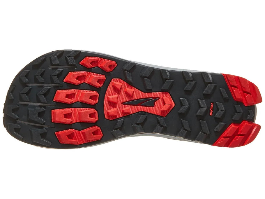 Men's Altra Lone Peak 9 in Dark Shadow, outsole view.