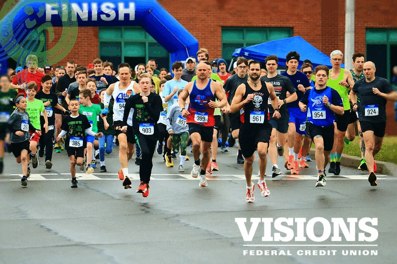 Running of the Bears 5k Starting Line 5k Road Race Vestal High School