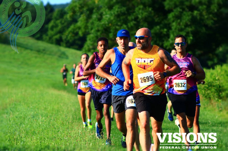 Summer Sizzle Orange Runners Club Cross Country Race Warwick Championship Visions Federal Credit Union 1 mile mark - mid-pack runners