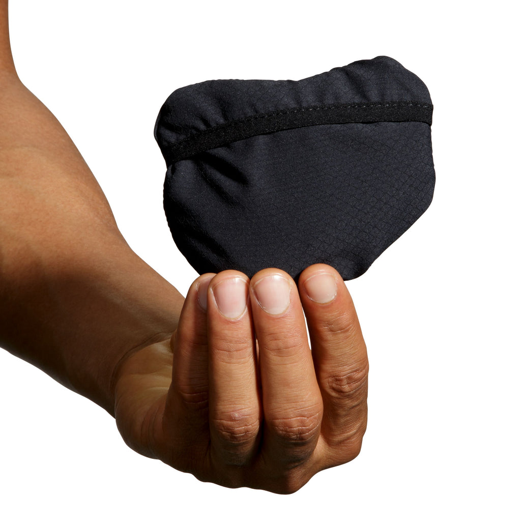 Brooks unisex Packable Hat. Black. Packable view.