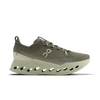 Men's On Running Cloudsurfer Max. Tan upper. Off White midsole. Lateral view.