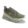 Men's On Running Cloudsurfer Max. Tan upper. Off White midsole. Lateral view.