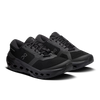 Men's On Running Cloudrunner 3. Black upper. Black midsole. Lateral view.