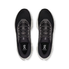 Men's On Running Cloudrunner 3. Black upper. White midsole. Top view.