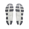 Women's On Running. Cloudmonster 3. Grey upper. Off White midsole. Bottom view.