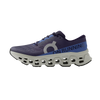 Women's On Running. Cloudmonster 3. Navy upper. Off White midsole. Medial view.