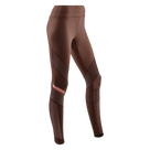 Women's CEP Training Tights. Rose. Front/Lateral view.