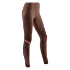 Women's CEP Training Tights. Rose. Front/Lateral view.