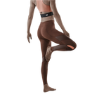 Women's CEP Training Tights. Rose. Rear/Lateral view.