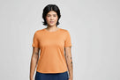 Women's Saucony Triumph Tshirt. Apricot.