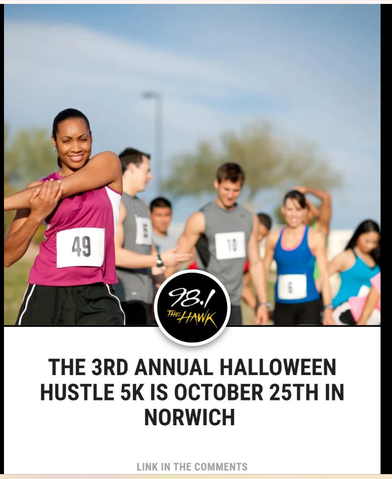 ACHIEVE 3rd Annual Halloween Hustle 5K, October 25, 2026, Norwich, New York, featured by 98.1 The Hawk