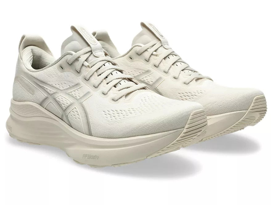 Men's Asics Gel Kayano 32. Beige upper. Beige midsole. Lateral view.