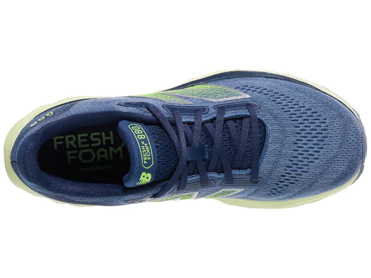 Men's New Balance 880 v14. Dark Grey upper. Off White midsole. Top view.