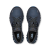 Men's On Cloud X 4. Navy upper. Navy midsole. Top view.