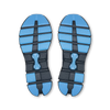 Men's On Cloud X 4. Navy upper. Navy midsole. Bottom view.