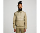 Men's Saucony Solstice Oysterpuff Hoody. Light Tan. Front view.