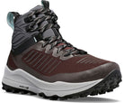 Women's Saucony Ultra Ridge GTX. Brown/Black upper. Grey midsole. Lateral view.