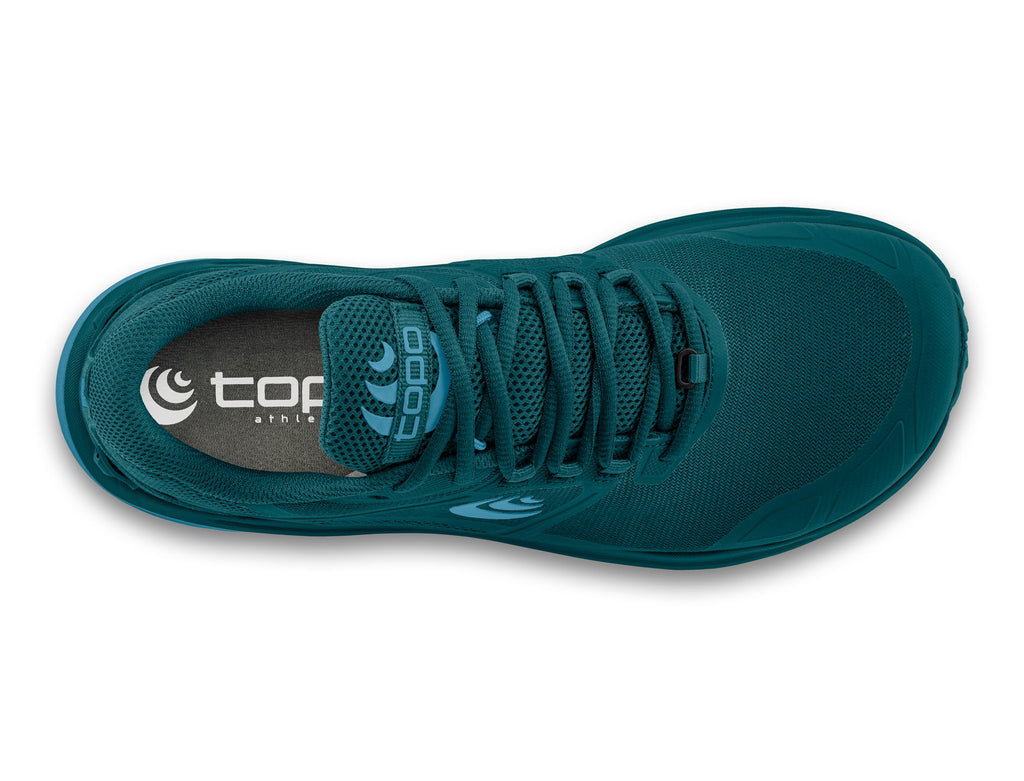 Women's Topo Athletic Terraventure 4. Blue upper. Blue midsole. Top view.