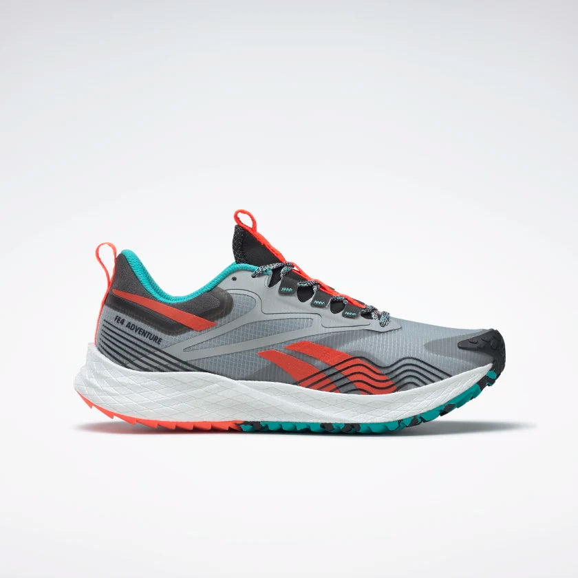 Men's Reebok Floatride Energy 4 Adventure. Grey upper. White midsole. Medial view.