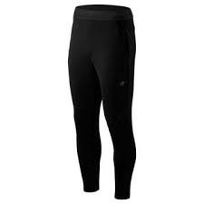 Men's New Balance Q Speed Pants. Black. Front view.