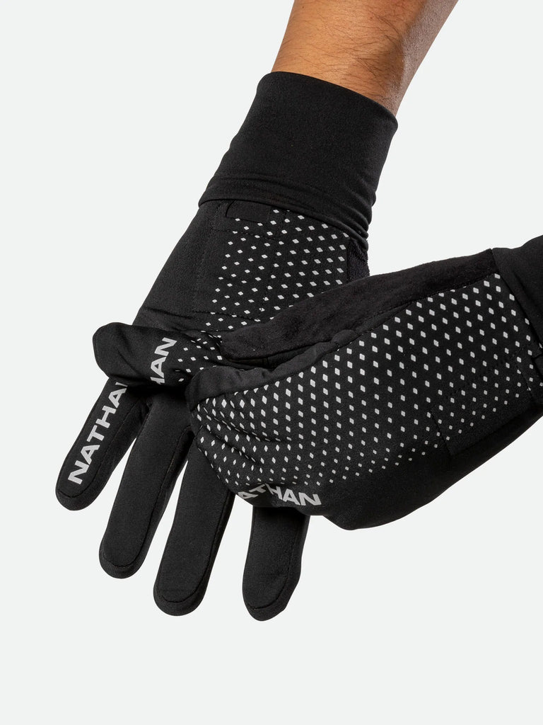 Nathan Hypernight Reflective Gloves. Black.