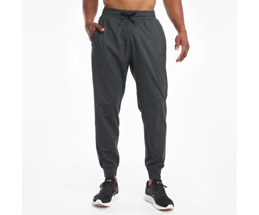 Men's Saucony Solstice Jogger. Dark Grey. Front view.
