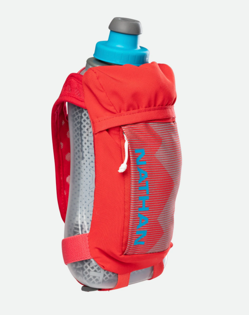 Nathan Insulated water bottle. 18 oz. Red.