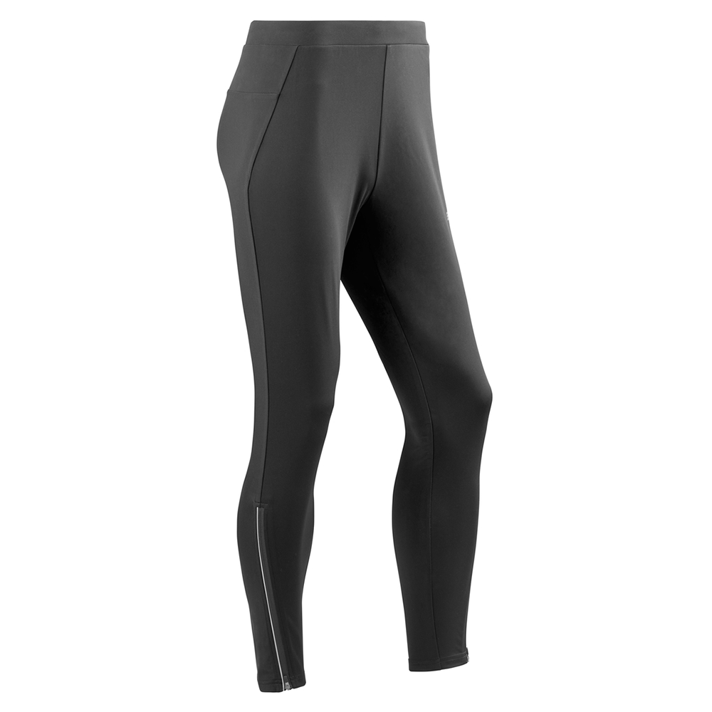 Men's CEP Winter Run Pants. Black. Lateral view.