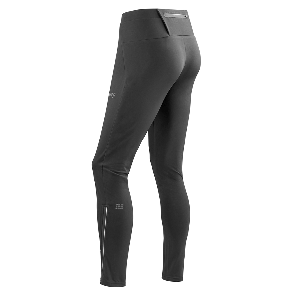 Men's CEP Winter Run Pants. Black. Rear/Lateral view.