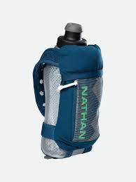 Nathan insulated water bottle. 12 oz. Blue.