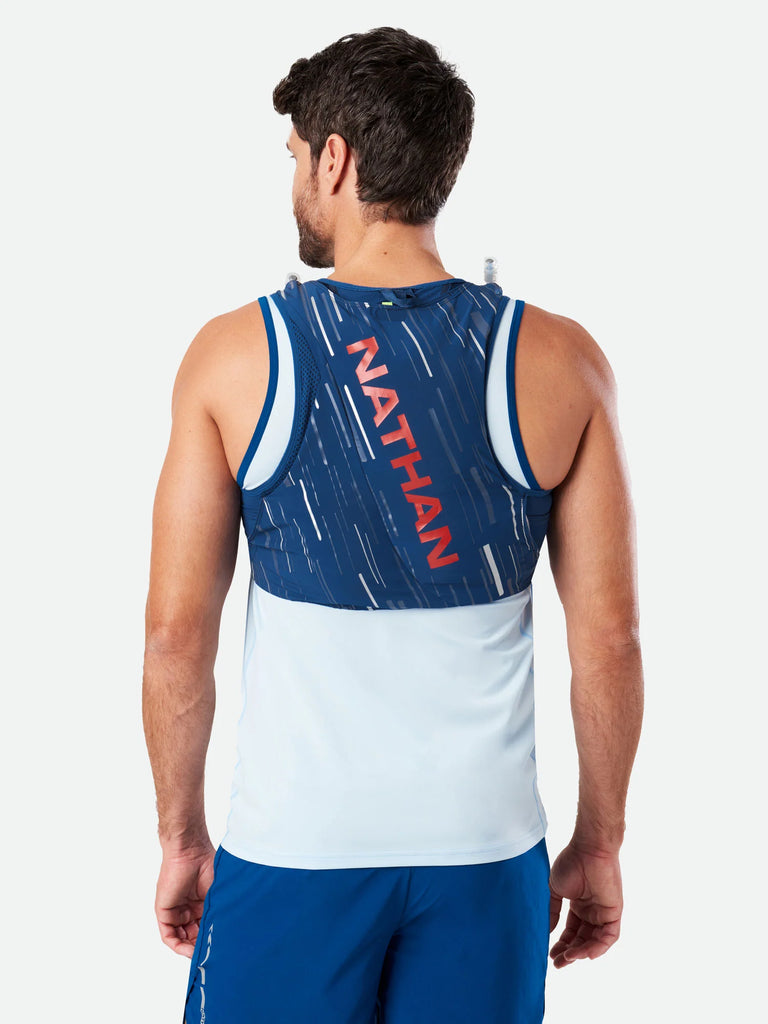 Unisex Nathan Pinnacle 4L Hydration Vest. Blue.