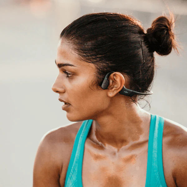 Shokz OpenRun Headphones Black.