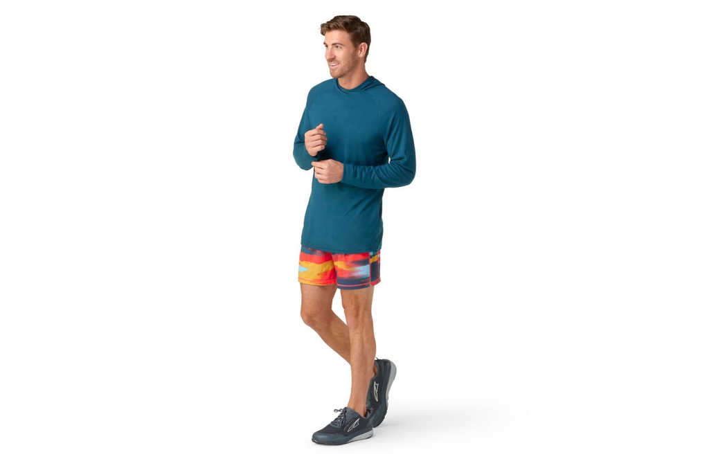 Mens Smartwool Active Hoodie | Blue | Front View 